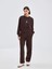 Lcw Vision Bisiklet Yaka Nakışlı Oversize Kadın Sweatshirt 2