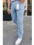 Erkek Slim Fit Buz Mavi Esnek Likralı Kot Pantolon 3
