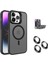 iPhone 16 Pro Max Kamera Korumalı Standlı Kılıf Magsafe Şarj ile Uyumlu Açılır Kamera Standlı Manyetik Kılıf + Lens Koruma Set 1