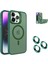 iPhone 16 Pro Max Kamera Korumalı Standlı Kılıf Magsafe Şarj ile Uyumlu Açılır Kamera Standlı Manyetik Kılıf + Lens Koruma Set 1