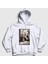 Unisex Beyaz Mikhail Tal Büyükusta Satranç Kapüşonlu Sweatshirt 1