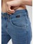 Mona Gold Klasik Gölgeli Indigo Mavisi Jean Pantolon 1049784195 6
