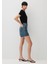 Millie 90s Indigo Leopar Desenli Jean Şort 1458988290 6