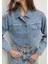 Brenda 90lar İndigo Mavisi Jean Ceket 1110118-86443 6