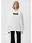 Hüzünlü Karışık Baskılı Kapüşonlu Beyaz Sweatshirt 0S10124-620 8