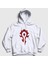 Unisex Beyaz Horde Logo World Of Warcraft Oyun Kapüşonlu Sweatshirt 1