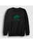 Siyah Göktürk Bayrağı Türk Yazılı Kurt Bozkurt Sweatshirt 1