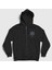Unisex Siyah Göktürk Türk Yazılı Kurt Bozkurt Fermuarlı Kapüşonlu Sweatshirt 1