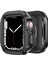 Apple Watch 9/8/se/7/6/5/4 Seri Uyumlu 44MM/45MM Akıllı Saat Çift Katman Armor Kasa Koruyucu Çerçeve 1