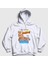 Unisex Beyaz Yapping Hediye Turuncu Kedi Kedili Kapüşonlu Sweatshirt 1