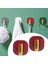 2li Yapışkanlı Retro Askılık Dolap Kapak Kulpu Kırmızı (4767) - MCT7998-3824 1