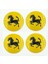 Ferrari Sarı Jant Göbeği Göbek Arması Sticker 4'lü Set 60 mm 1