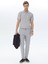 Gri Dokuma Jogging Fit Casual Pamuk Karışımlı Pantolon 1