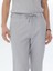 Gri Dokuma Jogging Fit Casual Pamuk Karışımlı Pantolon 3