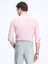 Pembe Düz Regular Fit Dokuma Casual Pamuk Karışımlı Gömlek 5