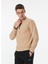 Düz Bej Erkek Polar Sweatshırt D4WM-SWT3993 1