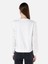 Normal Kesim Bisiklet Yaka Işlemeli Beyaz Kadın Sweatshirt CL1067956 2