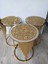 3 Adet Sehpa ÖRTÜSÜ/33CM Yuvarlak/simli Işıltılı Gold 1
