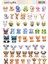 Kawaii Sea Animals ( Hayvanlar ) Temalı 2 Sayfa A4 101 Adet Sticker Set 2