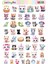 Kawaii Sea Cats( Kediler) Temalı 2 Sayfa A4 100 Adet Sticker Set 2