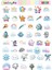 Kawaii Sky ( Gökyüzü ) Temalı 2 Sayfa A4 95 Adet Sticker Set 2