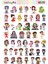 Kawaii Charakters ( Karakterler ) Temalı 2 Sayfa A4 95 Adet Sticker Set 2