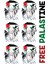 Free Palestine Özgür Filistin Sticker Set 1 Sayfa A4 9x7 cm 6 Adet 26,5 cm x 3cm Yazı 3