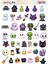 Kawaii Spooky ( Hayalet ) Temalı 1 Sayfa A4 45 Adet Sticker Set 2