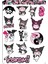Kuromi Sticker Set 2 Sayfa A4 1