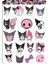 Kuromi Sticker Set 2 Sayfa A4 2