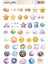 Kawaii Sky ( Gökyüzü ) Temalı 1 Sayfa A4 46 Adet Sticker Set 2