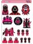 Squid Game Sticker Set 22 Adet 2 Sayfa A4 (??? ??) 3