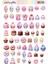 Kawaii Sweets( Tatlılar ) Temalı 2 Sayfa A4 107 Adet Sticker Set 2