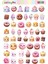 Kawaii Sweets( Tatlılar ) Temalı 2 Sayfa A4 107 Adet Sticker Set 3