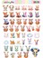 Kawaii Sea Bunny ( Tavşan) Temalı 2 Sayfa A4 98 Adet Sticker Set 3
