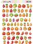 Kawaii Vegetables ( Sebzeler ) Temalı1 Sayfa A4 70 Adet Sticker Set 2
