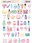 Kawaii Make Up ( Makyaj ) Temalı 2 Sayfa A4 101 Adet Sticker Set 3