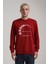 Bisiklet Yaka Bordo Slim Fit Sweatshirt 24FWM60172 1