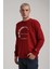 Bisiklet Yaka Bordo Slim Fit Sweatshirt 24FWM60172 5