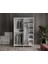 Montaj Dahil - %100 MDF Milano 4 Kapaklı Beyaz Gardırop - MDF Dolap - Elbise Dolabı 4