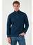 Pamuklu Regular Fit Yarım Fermuarlı Dik Yaka Sweat Erkek Sweat 59052592 5