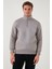 Pamuklu Regular Fit Yarım Fermuarlı Dik Yaka Sweat Erkek Sweat 59052592 4