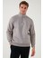 Pamuklu Regular Fit Yarım Fermuarlı Dik Yaka Sweat Erkek Sweat 59052592 5