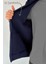Erkek Premium Kumaş Üç Iplik Şardonlu Kapşonlu Tek Üst Reu-01 Lacivert 3