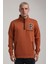 Dik Yaka Kiremit Slim Fit Full-Zip Sweatshirt 24FWM64075 3