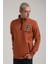 Dik Yaka Kiremit Slim Fit Full-Zip Sweatshirt 24FWM64075 5