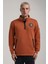 Dik Yaka Kiremit Slim Fit Full-Zip Sweatshirt 24FWM64083 1