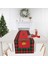 Yılbaşı Christmas Temalı Ekoseli 4 Kırlent Kılıfı 1 Runner Set 3