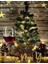 Işıklı Yılbaşı Çam Ağacı Kütük Tabanlı Jüt Ipli Masaüstü Yeni Yıl Noel Ağacı 3
