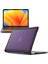 MacBook Air 13 INÇ(2018)A1932 /(2020)A2337 M1 A2179 Darbeye Dayanıklı Pc + Tpu Kapak Anti-Drop Laptop Kılıfı-Şeffaf Mor (Yurt Dışından) 2